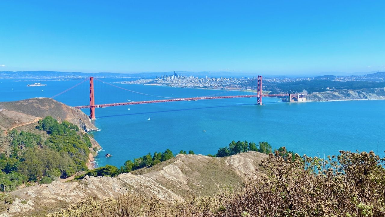 Spark Experiences Golden Gate Bridge and San Francisco Skyline from Marin Headlands